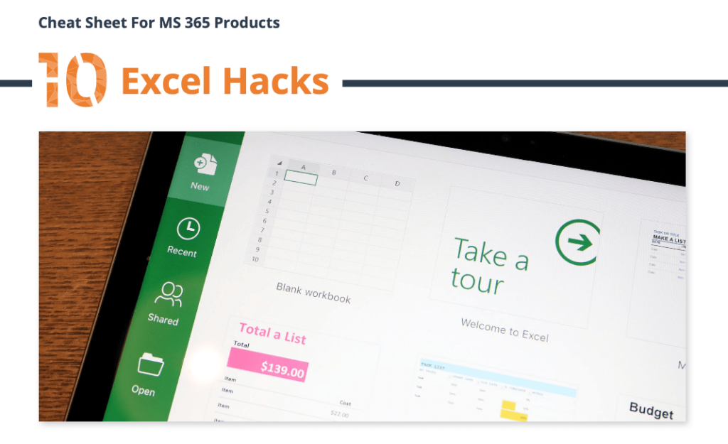 ms excel shortcuts